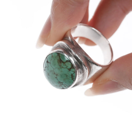 sz9.5 vintage southwester silver and turquoise ring - Estate Fresh Austin
