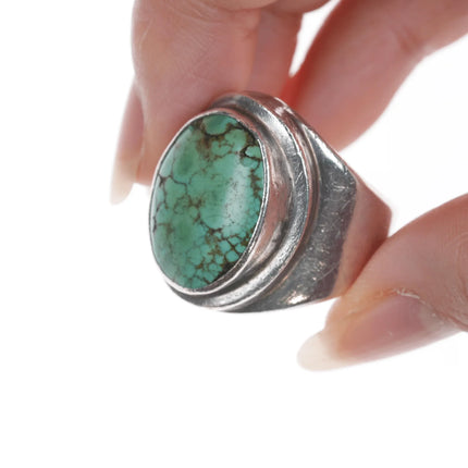 sz9.5 vintage southwester silver and turquoise ring - Estate Fresh Austin