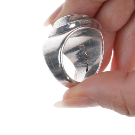 sz9.5 vintage southwester silver and turquoise ring - Estate Fresh Austin