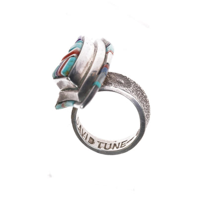 Sz9.75 David Tune Navajo Creek Tufa Cast Sterling cobblestone ring - Estate Fresh Austin