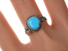 sz9.75 Vintage Native American Sterling Turquoise ring - Estate Fresh Austin