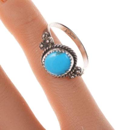 sz9.75 Vintage Native American Sterling Turquoise ring - Estate Fresh Austin
