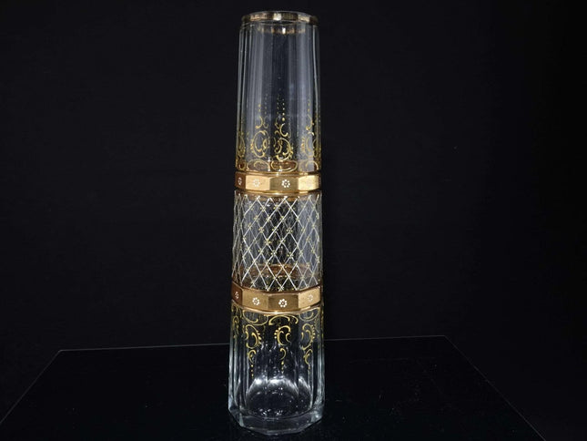Tall Antique Moser Bohemian Glass Vase - Estate Fresh Austin