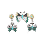 Tamara Pinto Zuni butterfly ring/earrings set sterling multi-stone inlay - Estate Fresh Austin