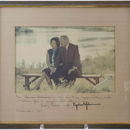 Texas Ranger Chief Homer Garrison Jr(1901 - 1968) LBJ Signed Photograph Lady Bird/ - Estate Fresh Austin