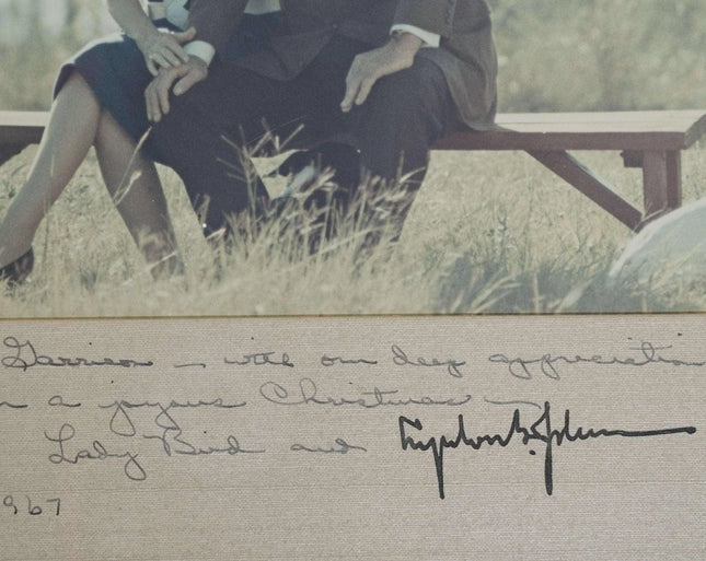 Texas Ranger Chief Homer Garrison Jr(1901-1968) LBJ Signed Photograph Lady Bird/ - Estate Fresh Austin