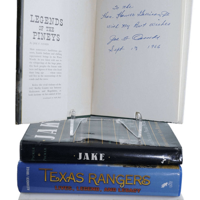 Texas Ranger Chief Homer Garrison Jr(1901 - 1968) Signed Books lot Jake Pickle Bob - Estate Fresh Austin