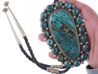 Texas Sized Vintage Native American silver and high grade turquoise bolo - Estate Fresh Austin