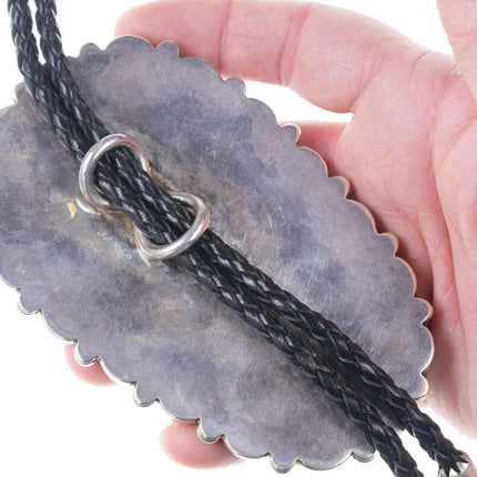 Texas Sized Vintage Native American silver and high grade turquoise bolo - Estate Fresh Austin
