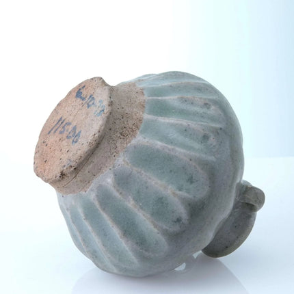 Thai Sawankhalok Celadon Jarlet with lobed decoration and handles - Estate Fresh Austin