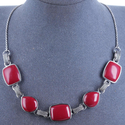 Thaya Sterling Red Jasper toggle necklace - Estate Fresh Austin