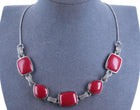 Thaya Sterling Red Jasper toggle necklace - Estate Fresh Austin