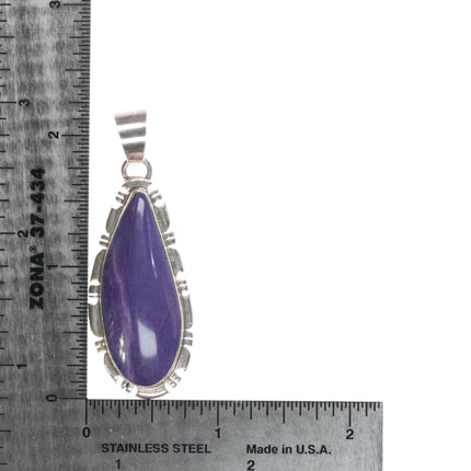 Thomas Francisco Navajo sterling charoite pendant - Estate Fresh Austin