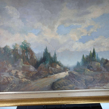 Thomas L. Lewis (1907 - 1978) Taos New Mexico Landscape Oil on Panel - Estate Fresh Austin