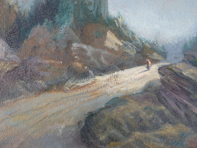 Thomas L. Lewis (1907-1978) Taos New Mexico Landscape Oil on Panel - Estate Fresh Austin