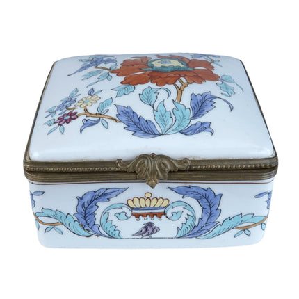 Tiffany Porcelaine De Paris Porcelain Jewelry box with brass mounts - Estate Fresh Austin