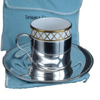 Tiffany Sterling Silver Espresso Cup and Saucer with Wedgwood Porcelain Insert ( - Estate Fresh Austin