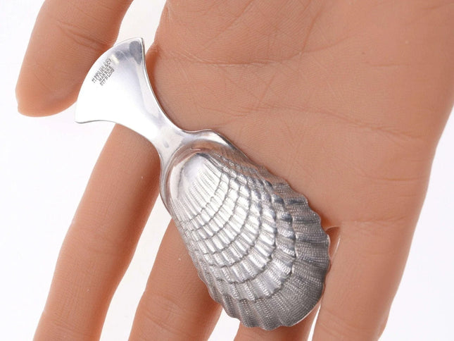 Tiffany Sterling Tea Caddy spoon shell form - Estate Fresh Austin