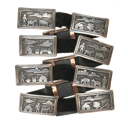 Tommy Singer Navajo Storyteller sterling concho belt - Estate Fresh Austin