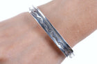 Toney Toledo Navajo Sterling Heavy Stamped Cuff bracelet - Estate Fresh Austin