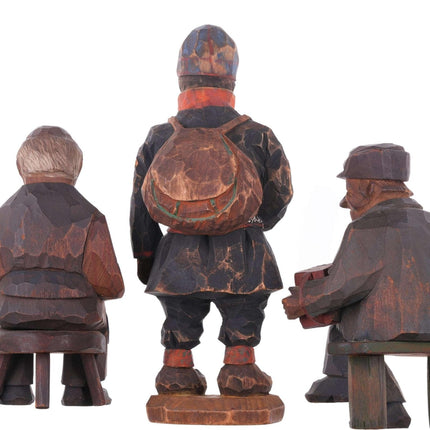 Torborg Lindberg - Carlsson (1908 - 1980) and other carved wood figures - Estate Fresh Austin