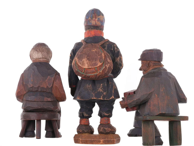 Torborg Lindberg-Carlsson (1908-1980) and other carved wood figures - Estate Fresh Austin