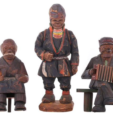 Torborg Lindberg - Carlsson (1908 - 1980) and other carved wood figures - Estate Fresh Austin