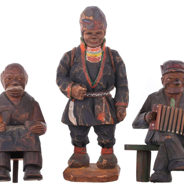 Torborg Lindberg - Carlsson (1908 - 1980) and other carved wood figures - Estate Fresh Austin