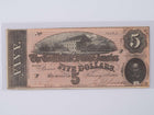 Uncirculated 1864 Confederate States American Currency Richmond 5 dollars - Estate Fresh Austin