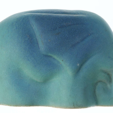 Van Briggle Elephant Paperweight in Blue Matte - Estate Fresh Austin