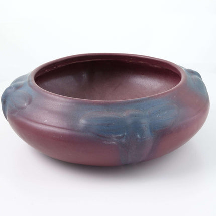 Van Briggle Pottery Dragonfly Bowl in Mulberry and Blue 8.5" - Estate Fresh Austin