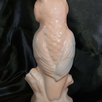 Van Briggle Pottery Owl Figure in Scarce Dusty Rose Glaze C.1989 9.5" - Estate Fresh Austin