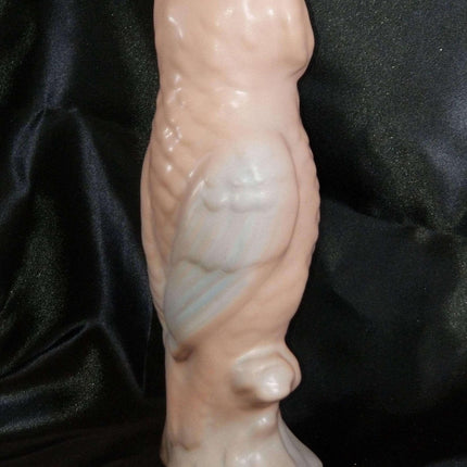 Van Briggle Pottery Owl Figure in Scarce Dusty Rose Glaze C.1989 9.5" - Estate Fresh Austin