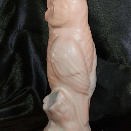 Van Briggle Pottery Owl Figure in Scarce Dusty Rose Glaze C.1989 9.5" - Estate Fresh Austin