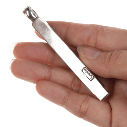 Veronica Poblano Zuni Turquoise and branch coral inlay sterling pendant - Estate Fresh Austin