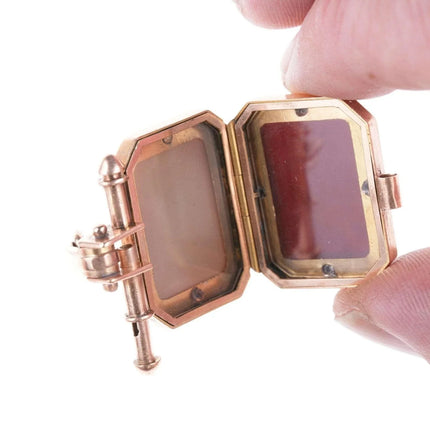 Victorian 14k gold Carnelian Intaglio watch fob/charm - Estate Fresh Austin