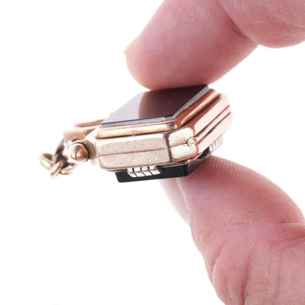 Victorian 14k gold Carnelian Intaglio watch fob/charm - Estate Fresh Austin