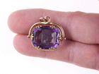 Victorian 14k Gold Hand Carved Amethyst Cameo Watch fob/pendant/oversized charm - Estate Fresh Austin