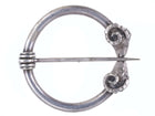 Victorian 800 Silver Celtic Revival Kilt/cloak Pin Penannular brooch pin - Estate Fresh Austin