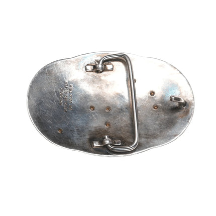 Vintage 10k/Sterling Black Hill's Gold hand engraved belt buckle - Estate Fresh Austin