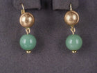 Vintage 14k gold Jadeite earrings - Estate Fresh Austin