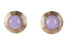 Vintage 14k gold Lavender Jadeite earrings - Estate Fresh Austin