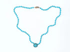 Vintage 14k gold Turquoise beaded necklace - Estate Fresh Austin
