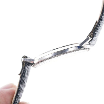 Vintage 14k White Gold/diamond Jules Jurgenson wristwatch - Estate Fresh Austin