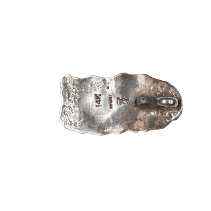 Vintage 14k/Sterling Tufa Cast Native American pendant - Estate Fresh Austin