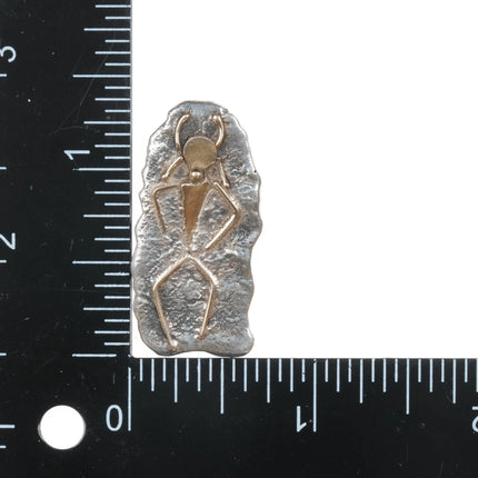 Vintage 14k/Sterling Tufa Cast Native American pendant - Estate Fresh Austin