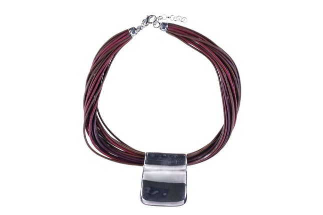 Vintage 18.5" Milor Sterling Braided cloth necklace - Estate Fresh Austin