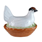 Vintage American Staffordshire Style Covered Hen dish Marked BP USA - Estate Fresh Austin