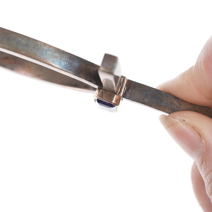 Vintage Ankh 14k gold/Amethyst mounted bronze - Estate Fresh Austin