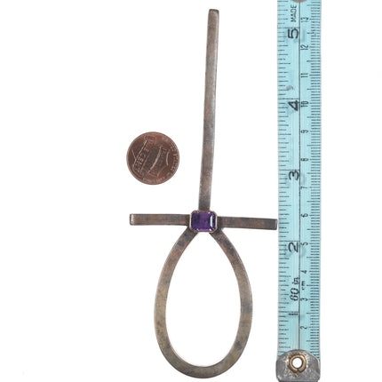 Vintage Ankh 14k gold/Amethyst mounted bronze - Estate Fresh Austin